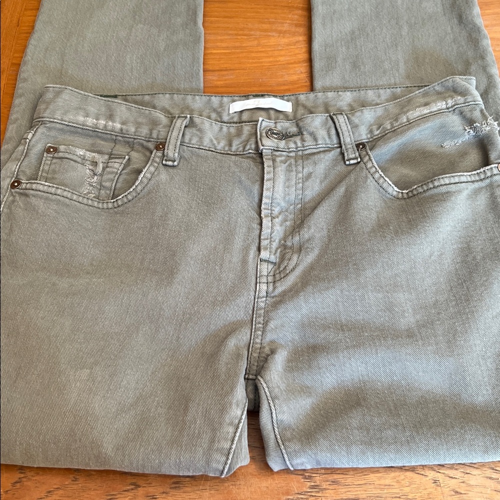 7 for All Mankind Jeans in soft‎ olive green 28